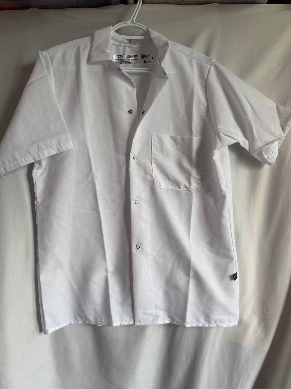 Classic Men's Short-Sleeve White Button-Down Shirt by
